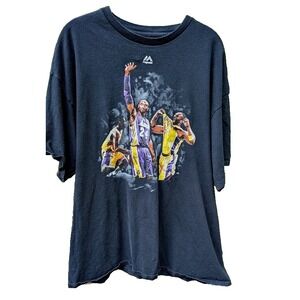Vintage Kobe Bryant T-Shirt Mens Size 2XL Majestic Los Angeles Lakers Mamba